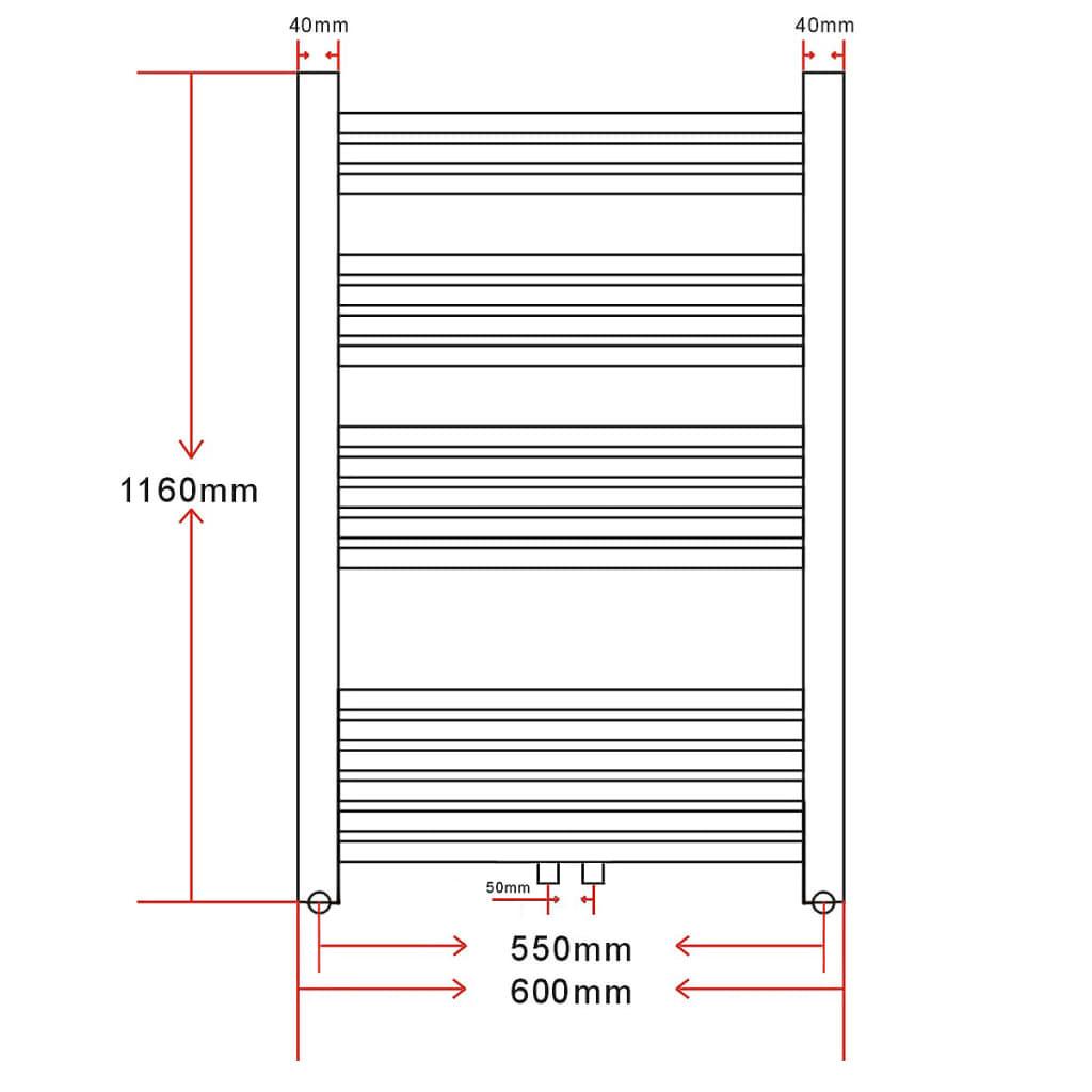 VidaXL Radiateur sèche-serviettes  