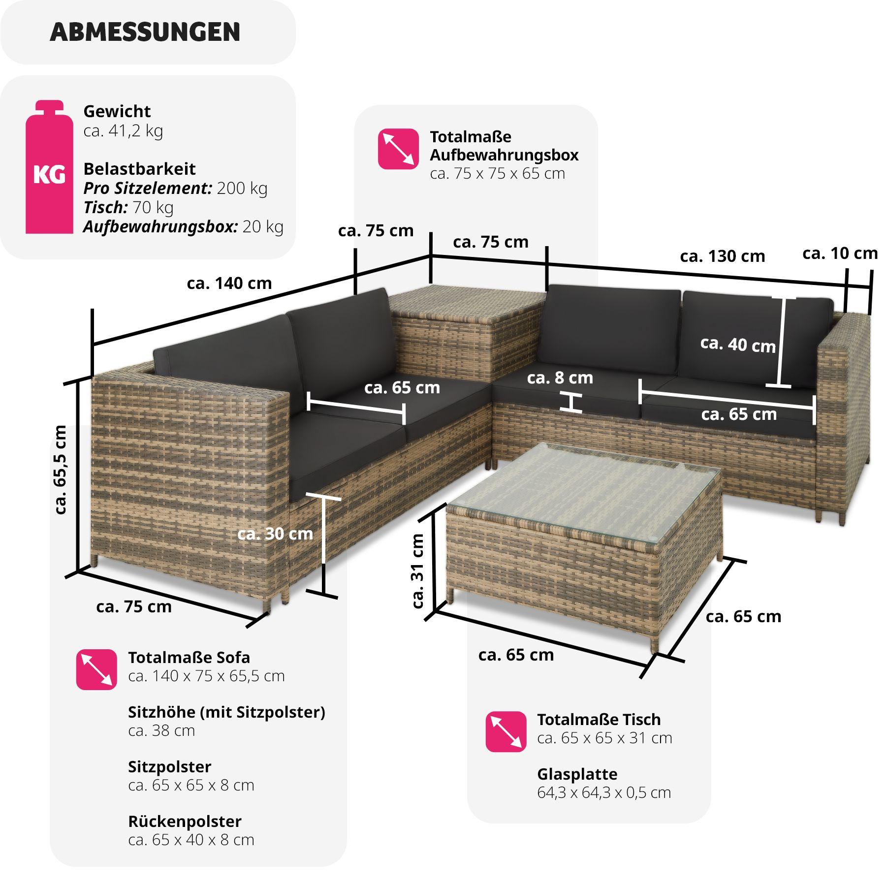 Tectake Rattan Lounge Siena  
