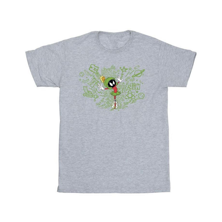 LOONEY TUNES Marvin the Martian T-Shirt con Stampa Grafica  