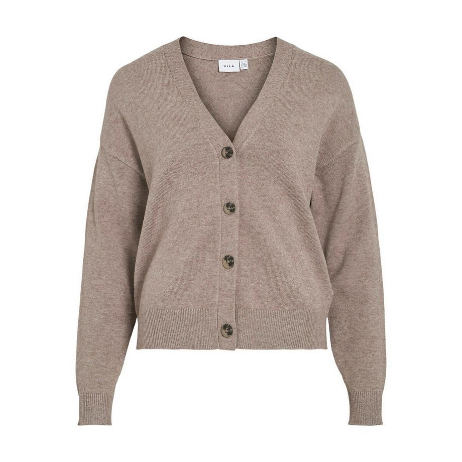 VILA Geknöpfte Strickjacke mit V-Ausschnitt  