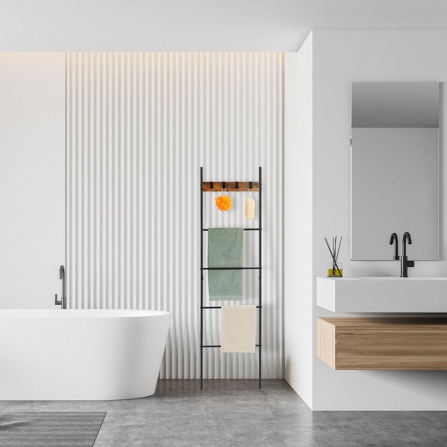 Northix Portasciugamani a scala con ganci  