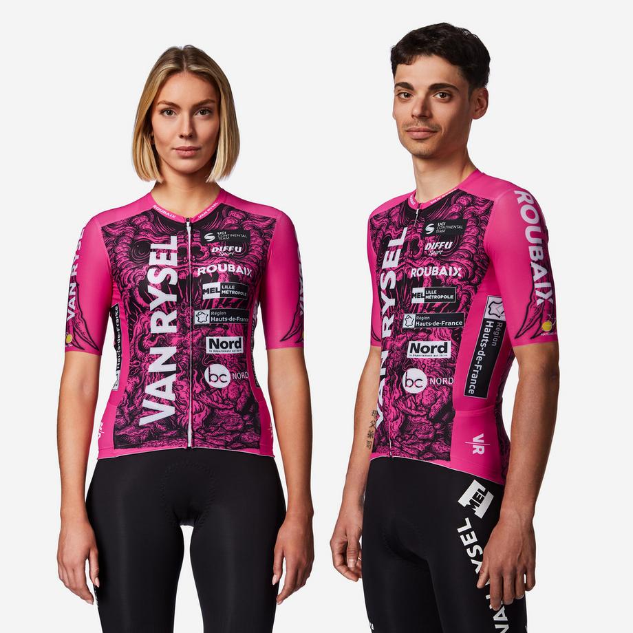 Maillot manches courtes de vélo de route, RCR-R VAN RYSEL ROUBAIX Replica