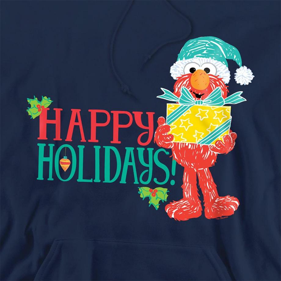 Sesame Street  Happy Holidays Kapuzenpullover  , weihnachtliches Design 