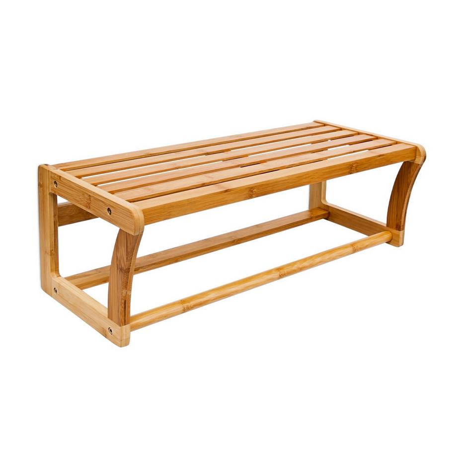 B2X Étagère de salle de bain avec porte-serviettes  