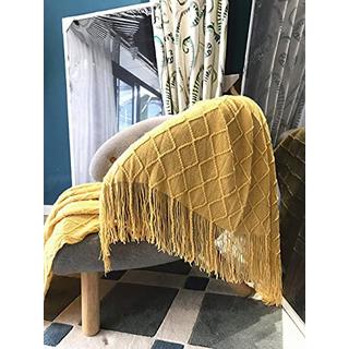 Alopini Couverture de vie en laine tricotée douce, couverture à pampilles, couverture de canapé, couverture de sommeil  