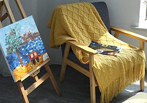 Alopini Coperta in Lana Morbida a Maglia con Nappe  