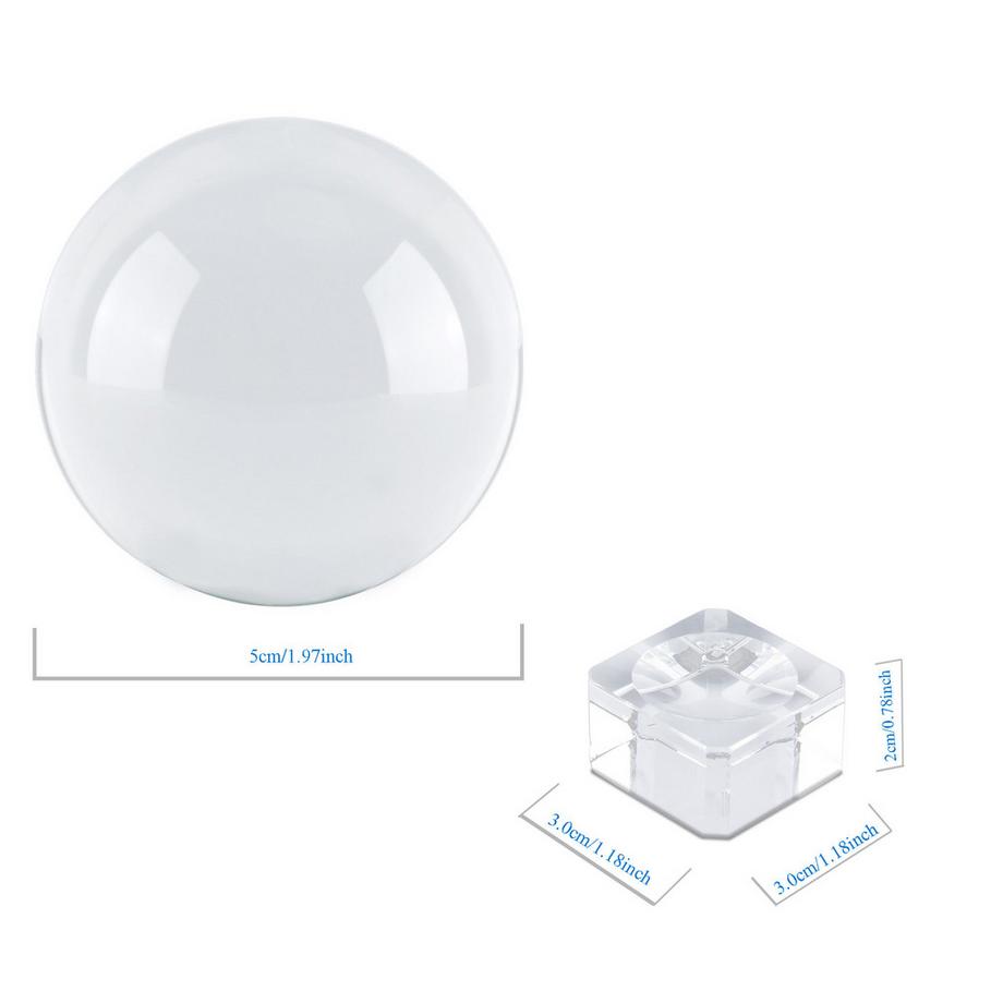 Intirilife Decorazione Fotografica A Forma Di Sfera Di Vetro Con Supporto  