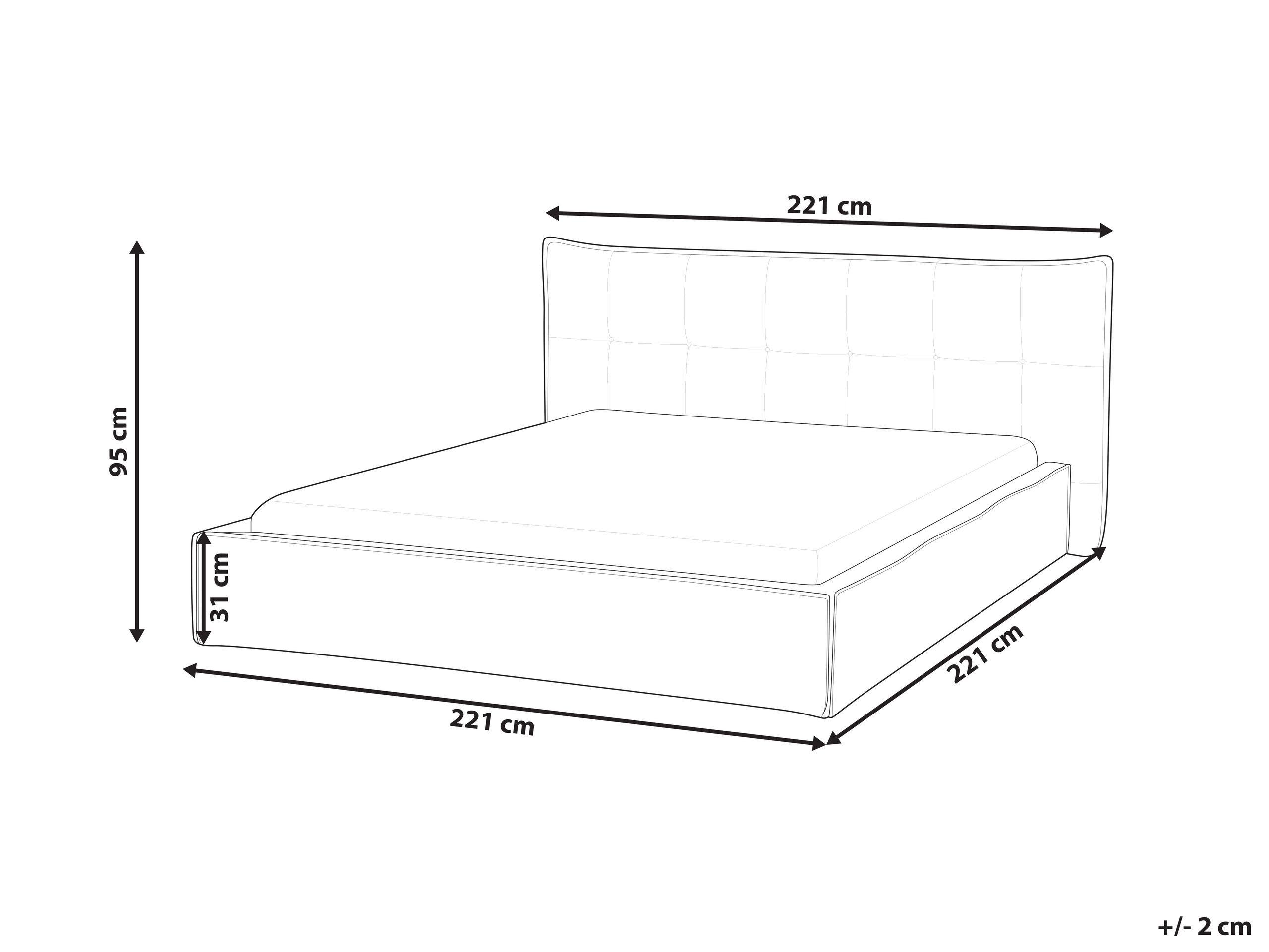 Beliani Letto en Lino sintetico Moderno LESTRE  