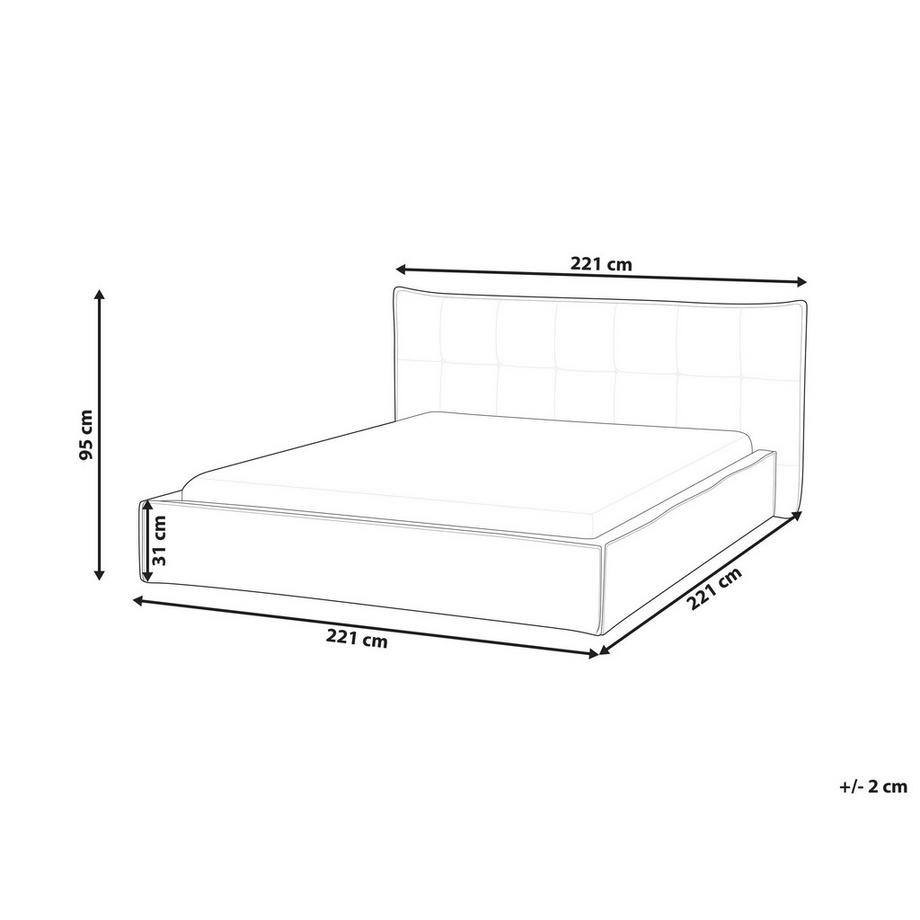 Beliani Letto en Lino sintetico  LESTRE  