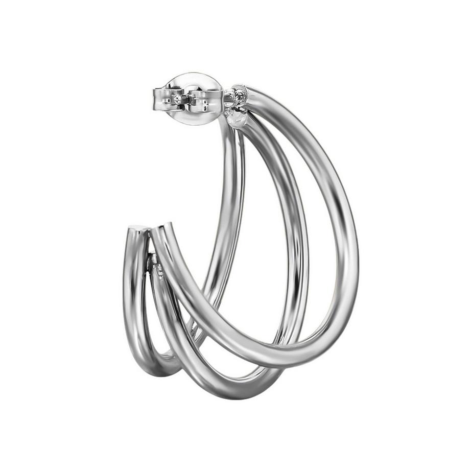 Maxte  Halbe Creolen/Ohrstecker   Drei Gebogenen Stäben 