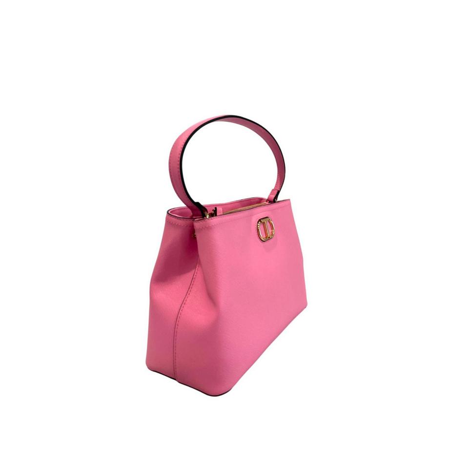 TWINSET Borsa Prism Rosa con manico superiore  