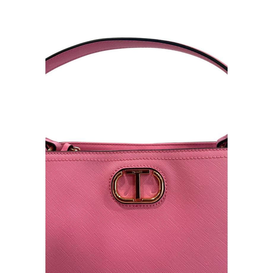 TWINSET Borsa Prism Rosa con manico superiore  