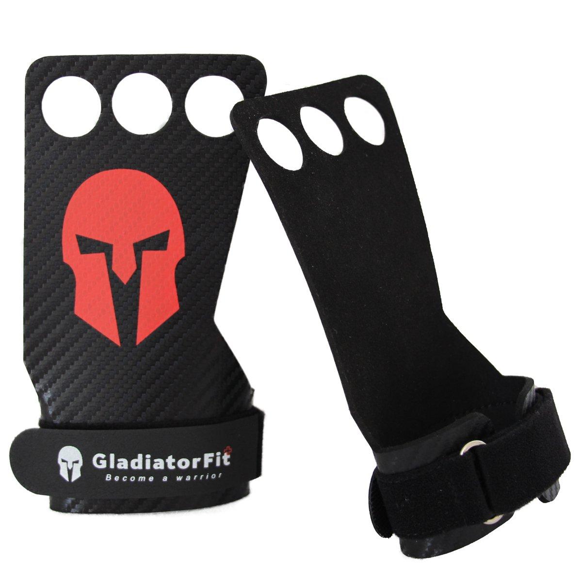 GladiatorFit  Guanti Handgrips a tre dita per il crosstraining in carbonio 