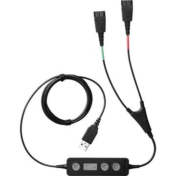 Jabra Link 265 câble audio USB2.0 2x QD Noir