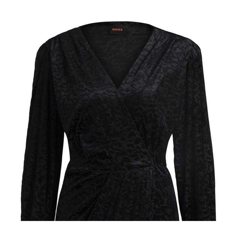 BOSS Edevoras Wickelkleid, Vausschnitt, Langärmlig  