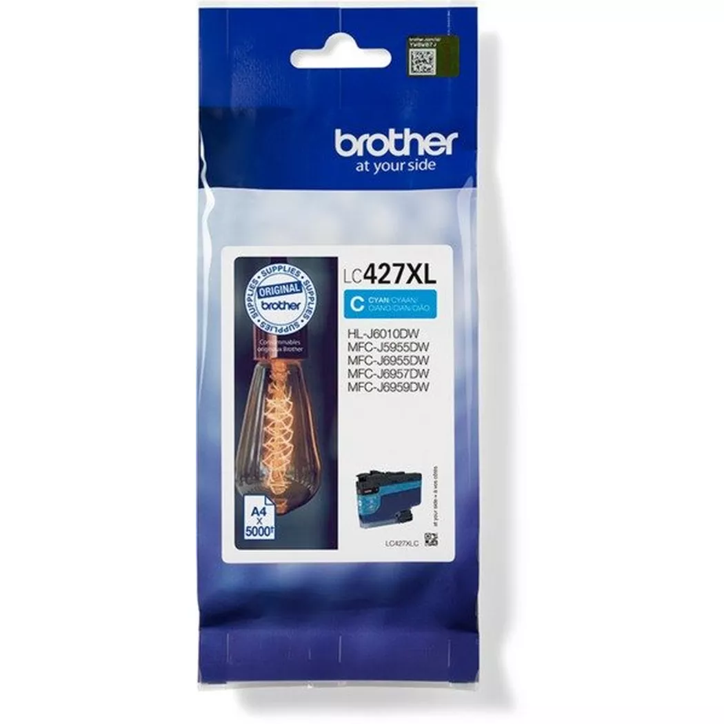 Brother – LC-427XLC Druckerpatrone 1 Stück(e) Original Hohe (XL-) Ausbeute Cyan, One Size