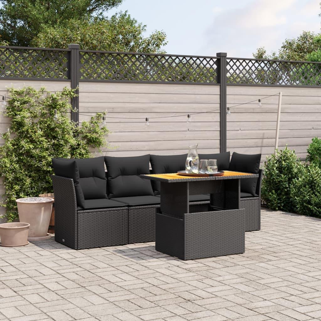 VidaXL set divano da giardino Polirattan  