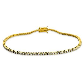 Bracelet or jaune 750/18K diamant 1.04ct.