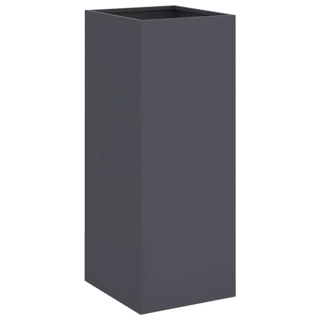 vidaXL Pflanzkübel Anthrazit 32x29x75 cm Stahl