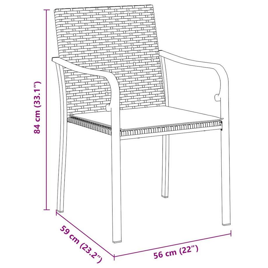 VidaXL Garten essgruppe poly-rattan  