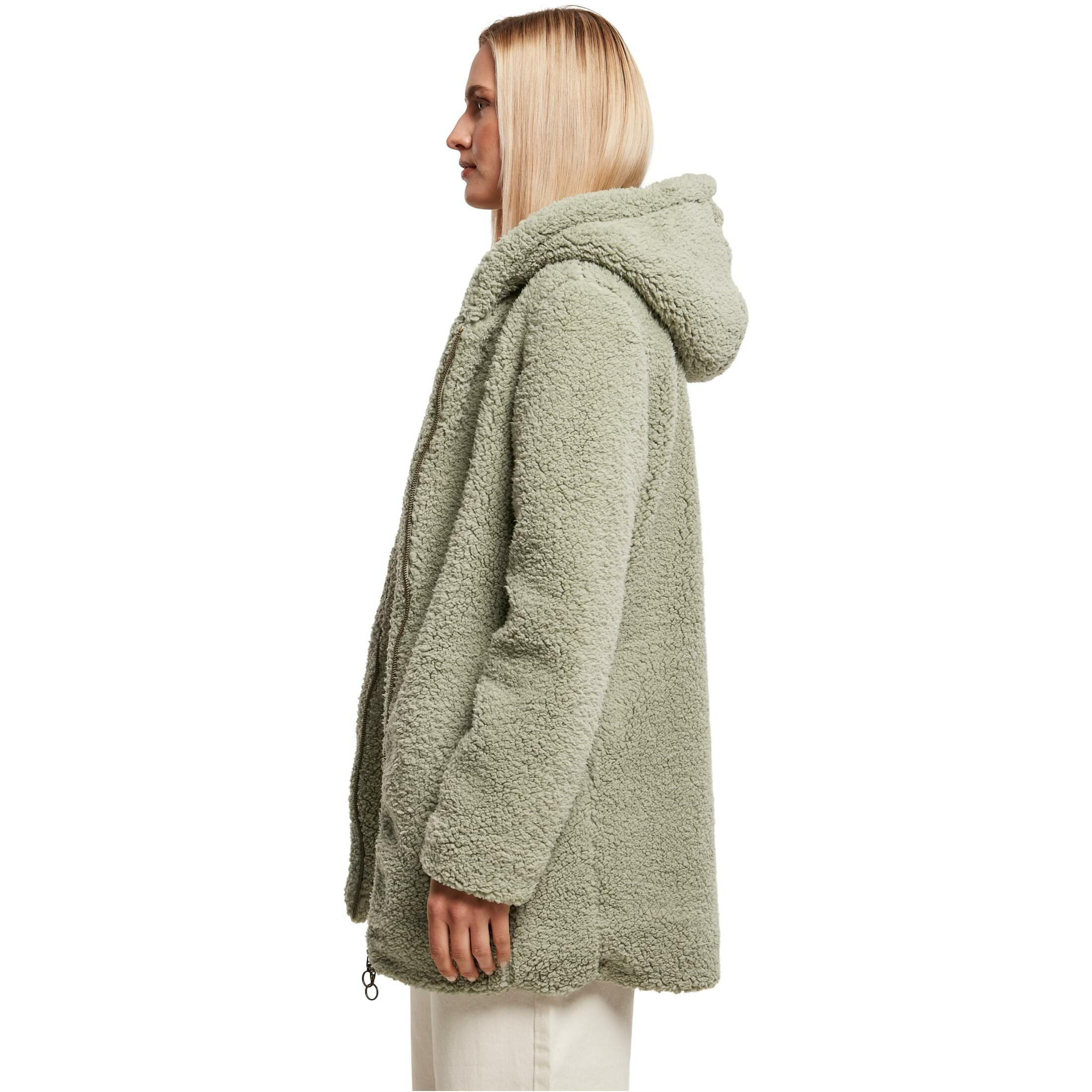 URBAN CLASSICS  fleece mit kapuze, sherpa 