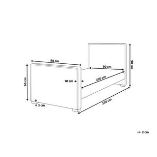 Beliani Letto en Velluto Classico TEENIE  