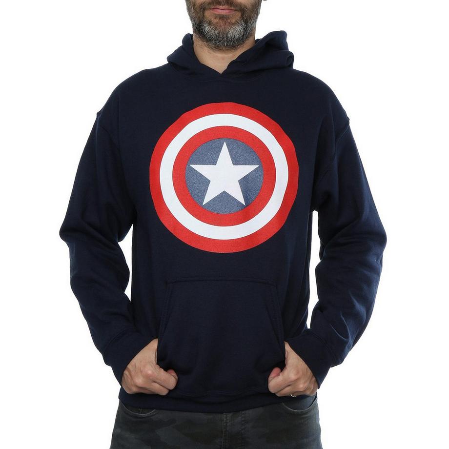 MARVEL Captain America Shield Felpa con Cappuccio  
