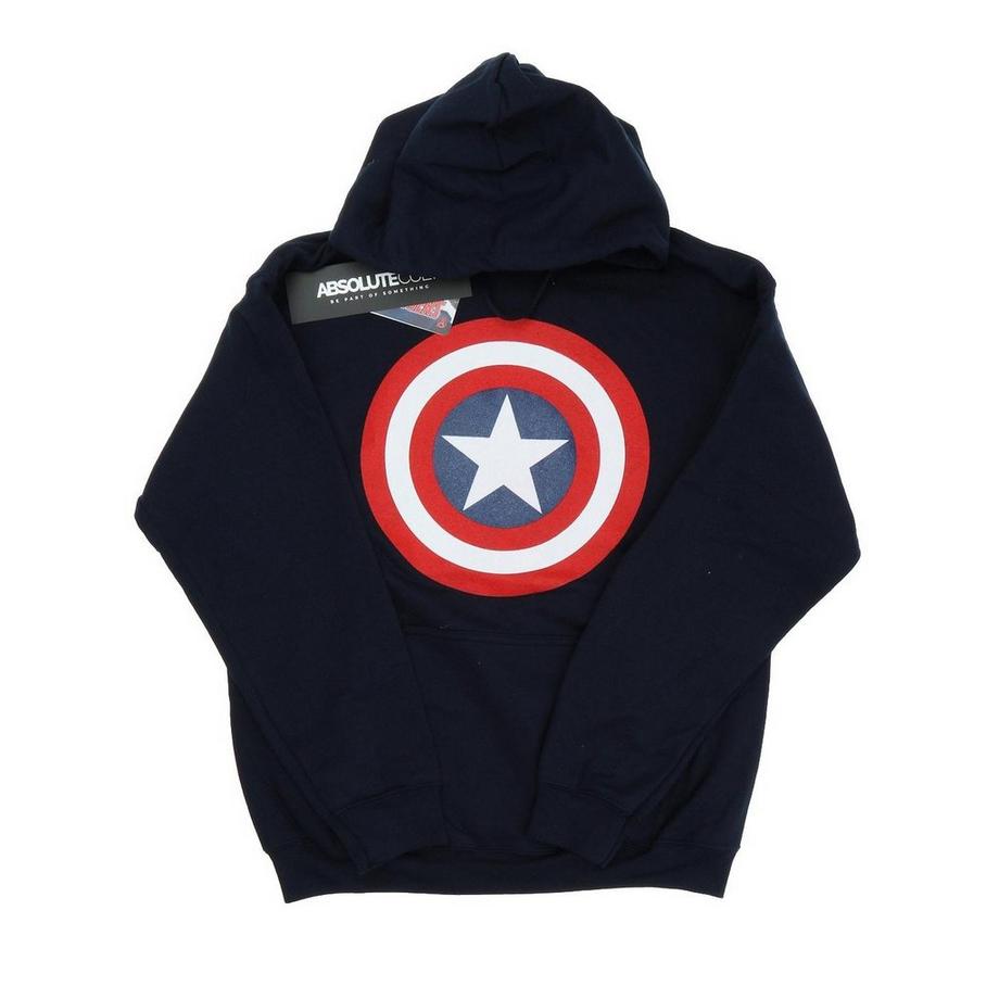 MARVEL Captain America Shield Felpa con Cappuccio  