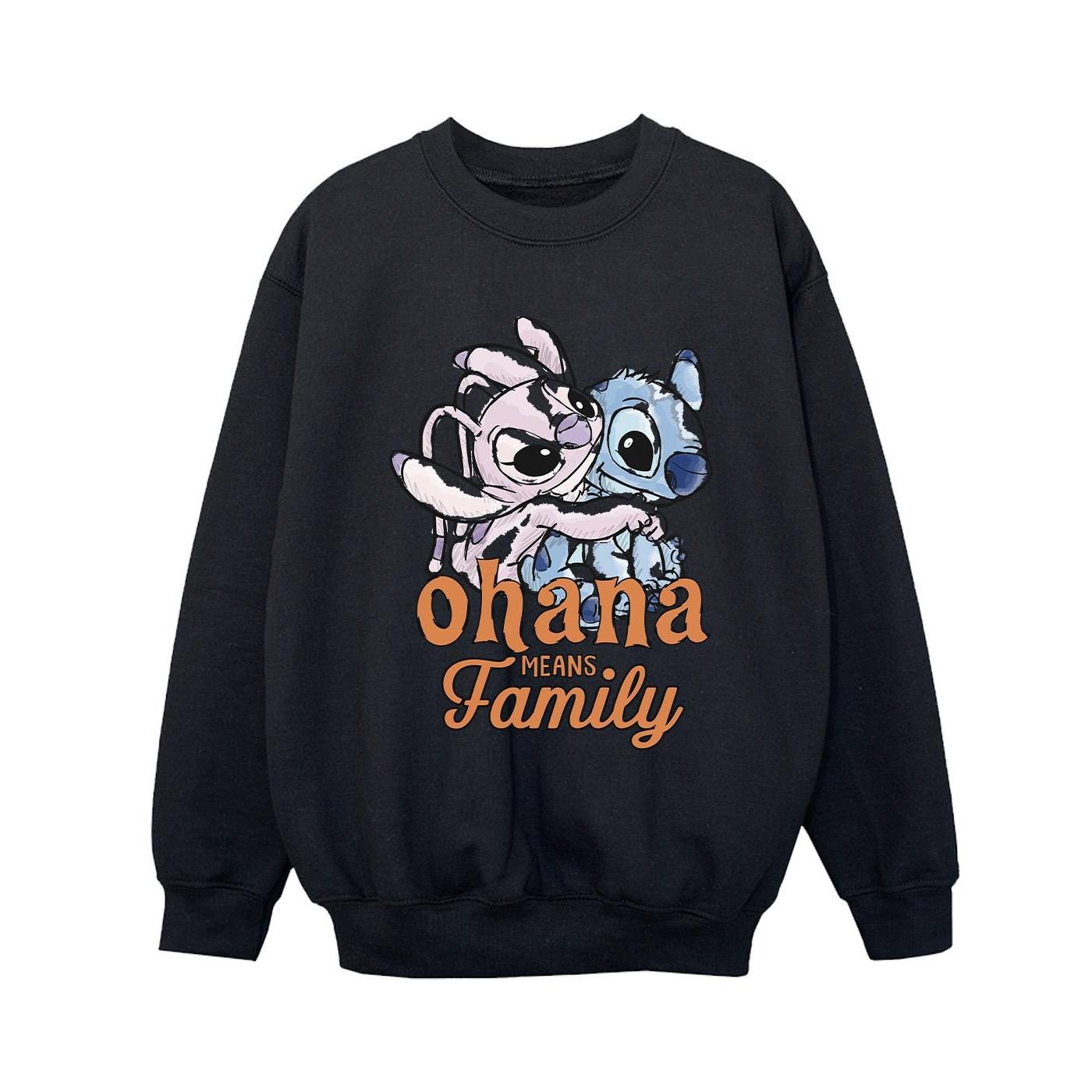 Disney  Lilo And Stitch Ohana Angel Hug Sweatshirt 