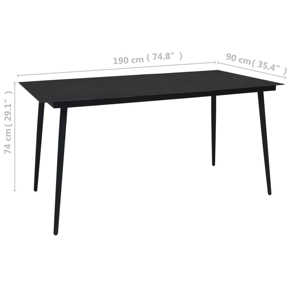 VidaXL Table à manger acier  