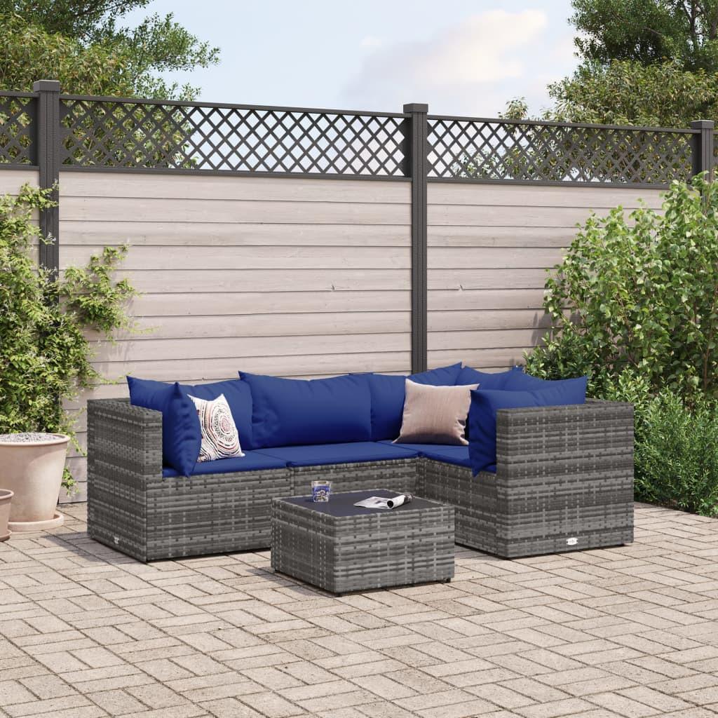 VidaXL set salotto da giardino Polirattan  