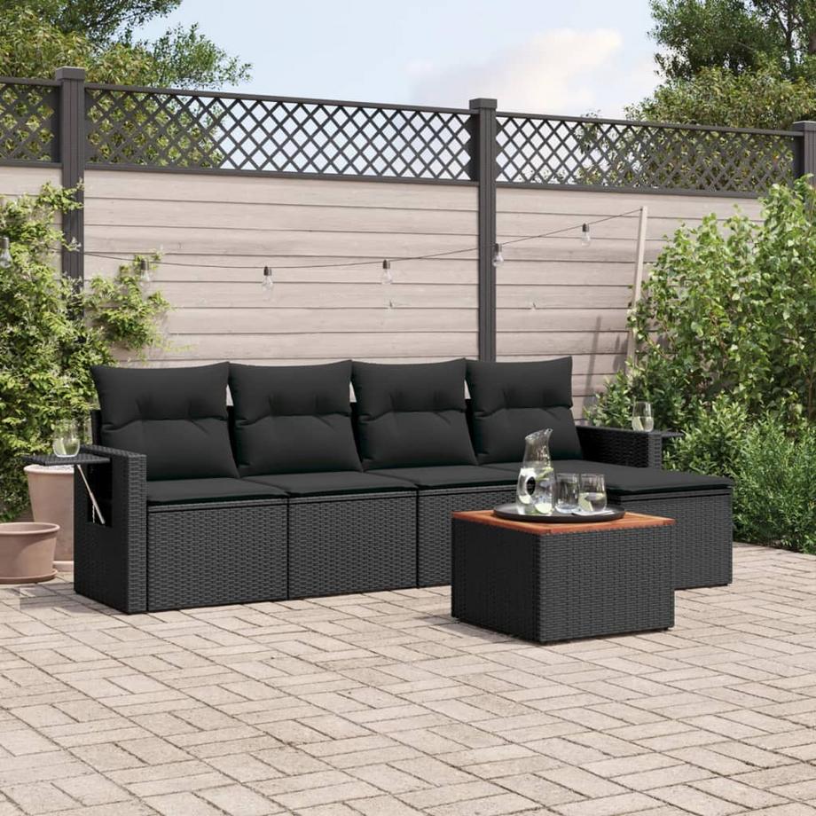 VidaXL Ensemble de canapés de jardin rotin synthétique  