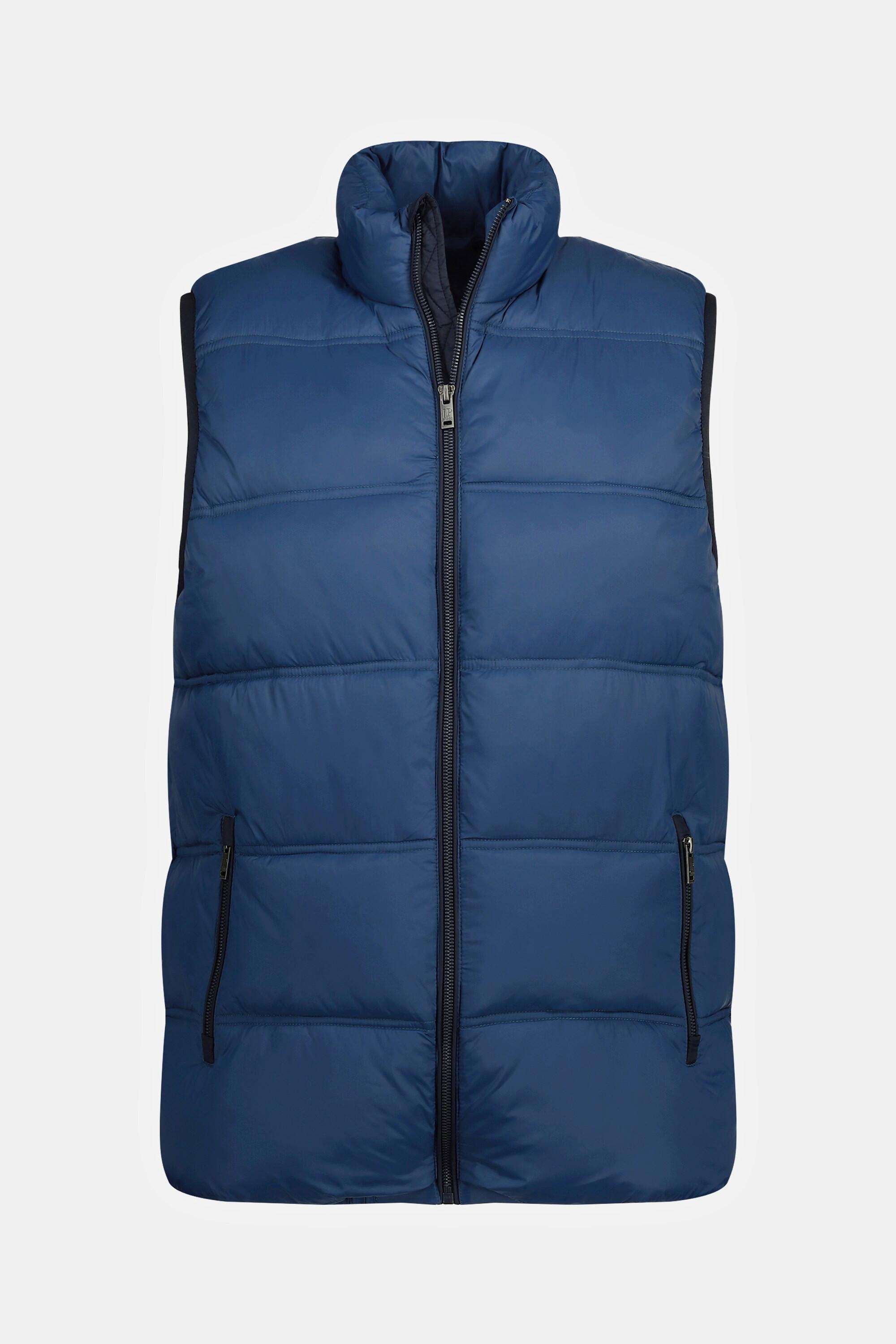 JP1880  Gilet trapuntato per l'outdoor con colletto alto e taglio speciale per l'addome, fino alla tg. 8XL 