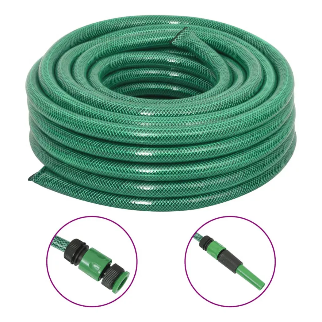 VidaXL - tubo da giardino PVC, One Size, Verde