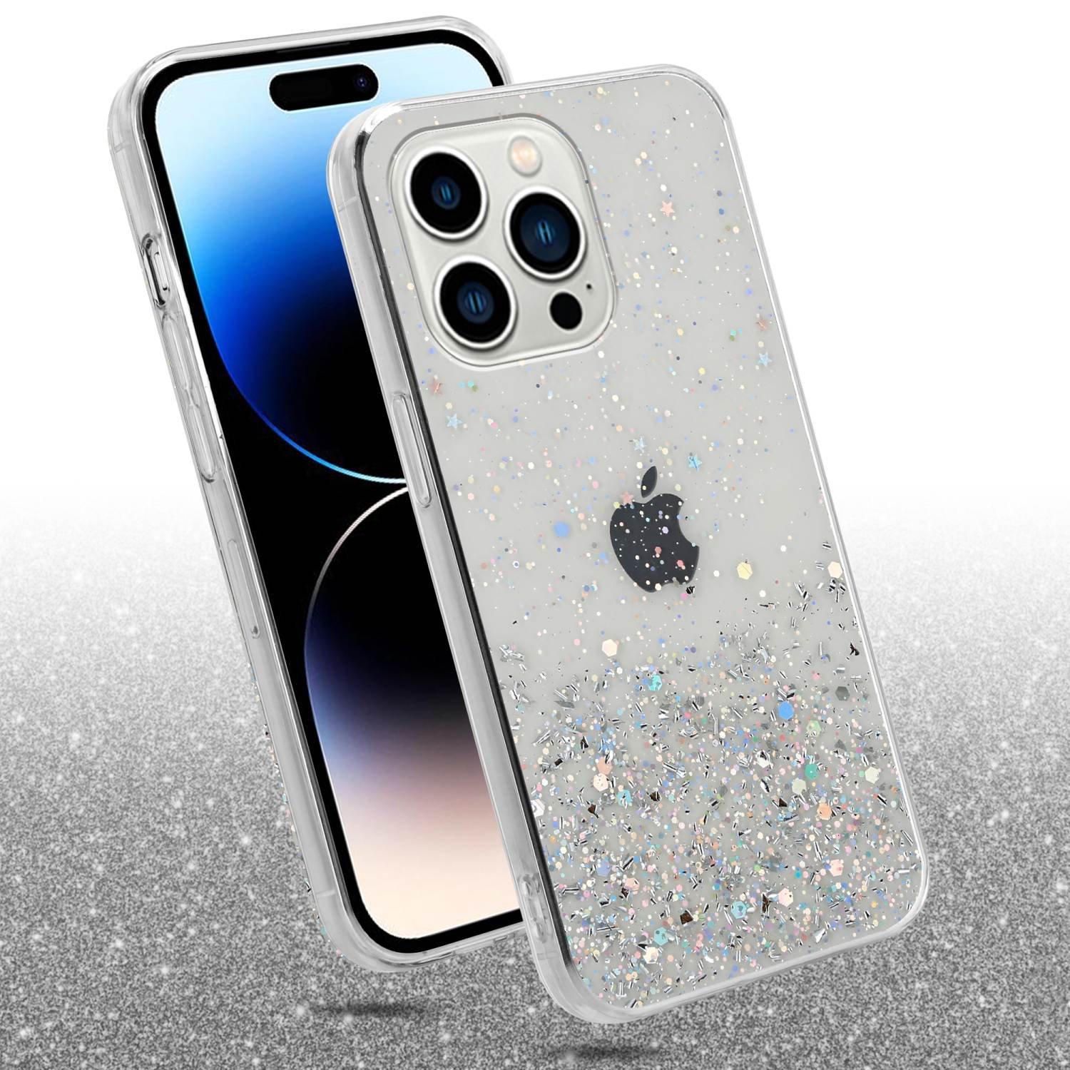 Cadorabo  Housse compatible avec Apple iPhone 14 PRO - Coque de protection en silicone TPU flexible avec paillettes scintillantes 