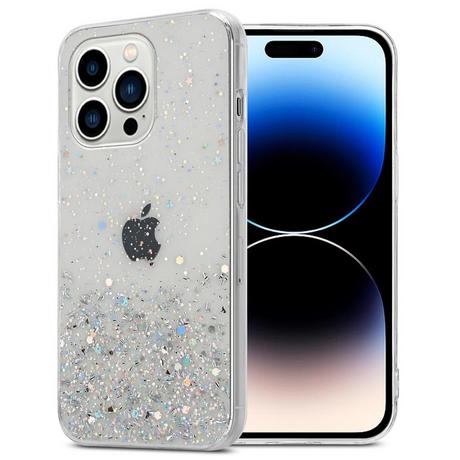 Cadorabo  Housse compatible avec Apple iPhone 14 PRO - Coque de protection en silicone TPU flexible avec paillettes scintillantes 