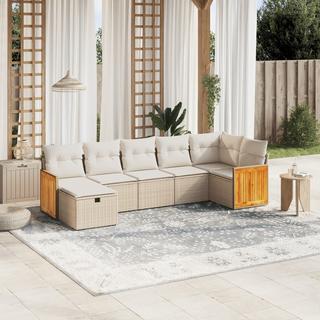 VidaXL set divano da giardino Polirattan  