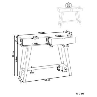 Beliani Konsolentisch aus MDF-Platte Skandinavisch SULLY  