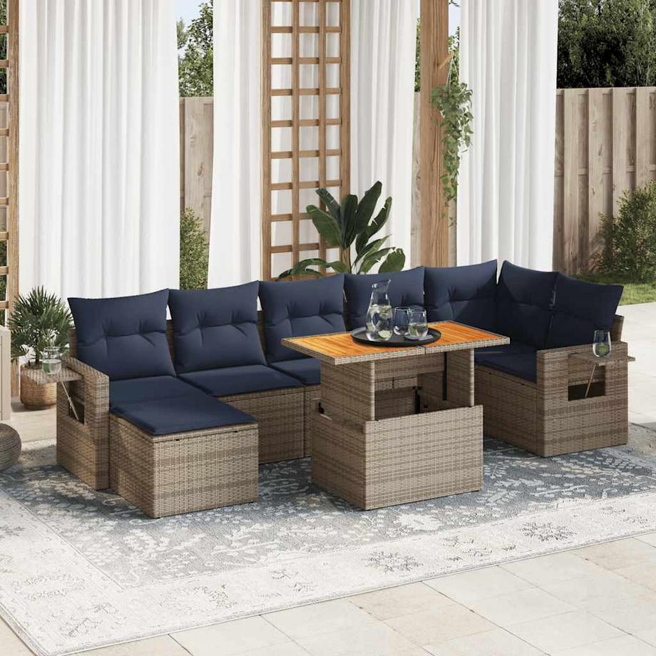 VidaXL Gartensofa set poly-rattan  