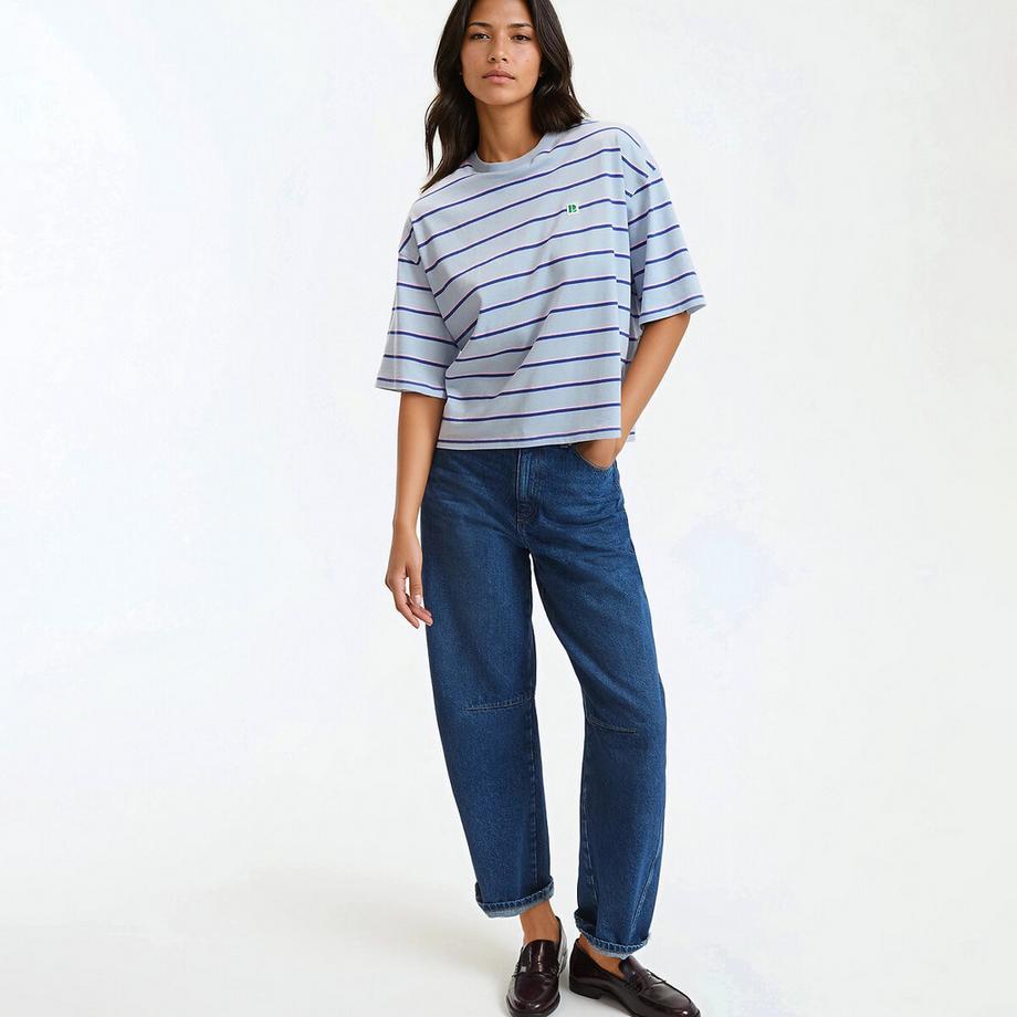 La Redoute Collections T-shirt Rayé Manches Courtes Col Rond  