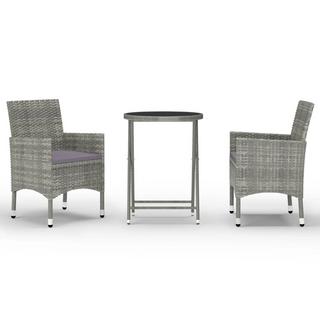 VidaXL Bistroset poly-rattan  