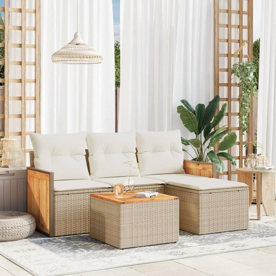 VidaXL Ensemble de canapés de jardin rotin synthétique  