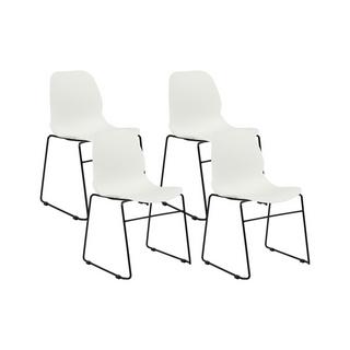 Beliani Konferenzstuhl 4er Set aus Polypropylen Modern PANORA  