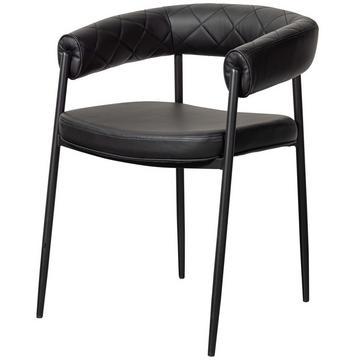 Fauteuil Sev simili cuir noir