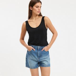 La Redoute Collections Lockeres Leinen Rundhals Tanktop  
