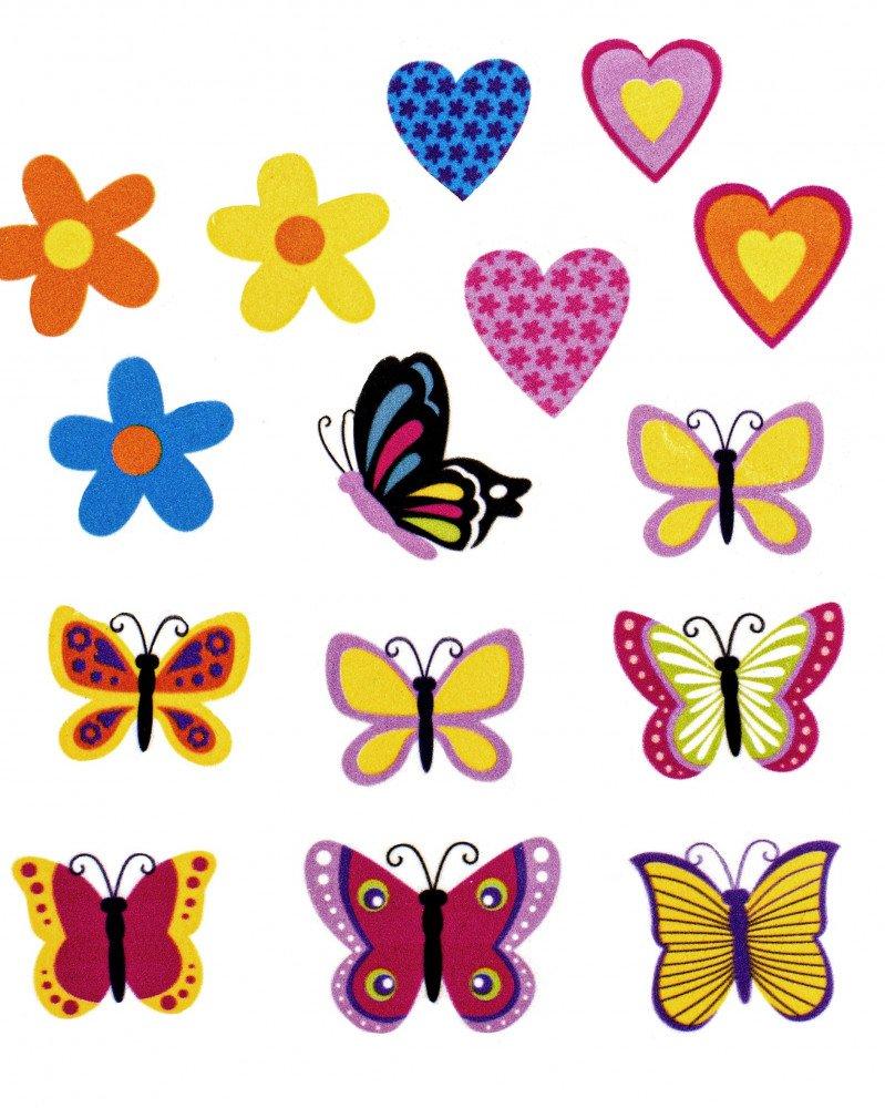 Glorex  GLOREX Stickers en mousse 27pcs papillons, autocollant 