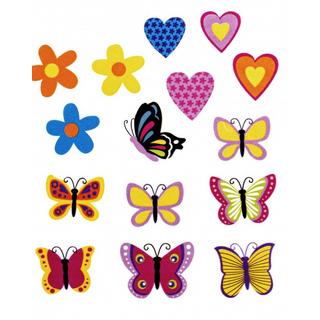 Glorex  GLOREX Stickers en mousse 27pcs papillons, autocollant 
