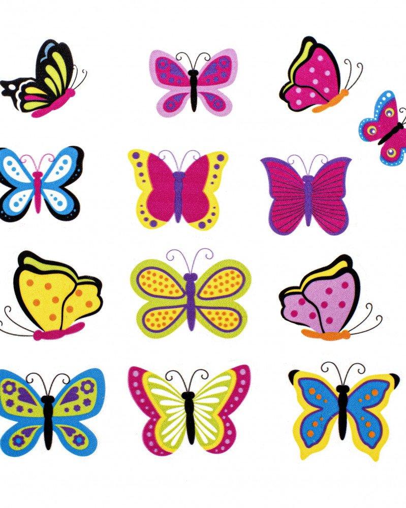Glorex  GLOREX Moosgummi-Stickers, 27-teilig Schmetterlinge, selbstklebend 