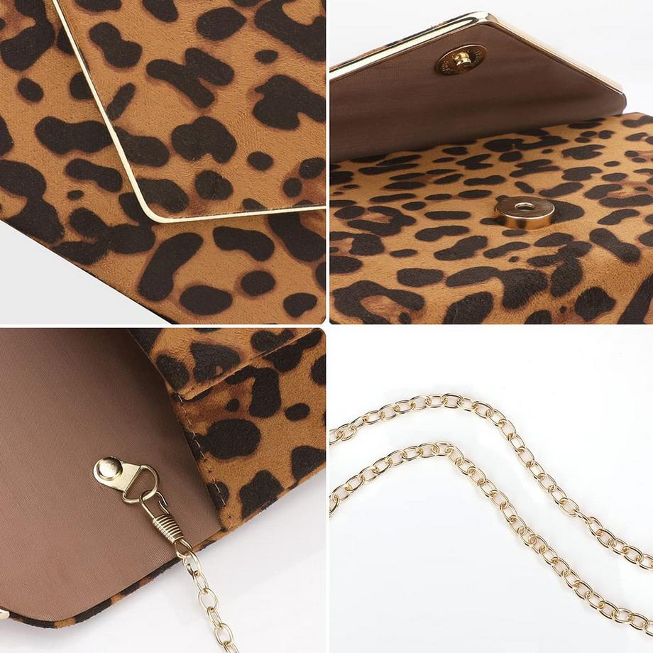 Only-bags.store Clutch a Conchiglia Plissettata con Catena Rimovibile  