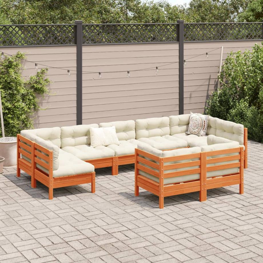 VidaXL set divano da giardino Legno di pino  